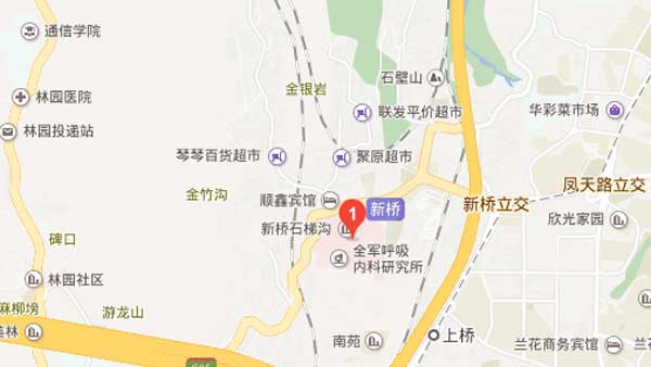 重庆市新桥医院所在位置